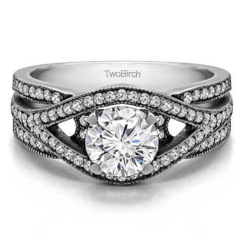 1 Carat Round Fancy Infinity Engagement Ring