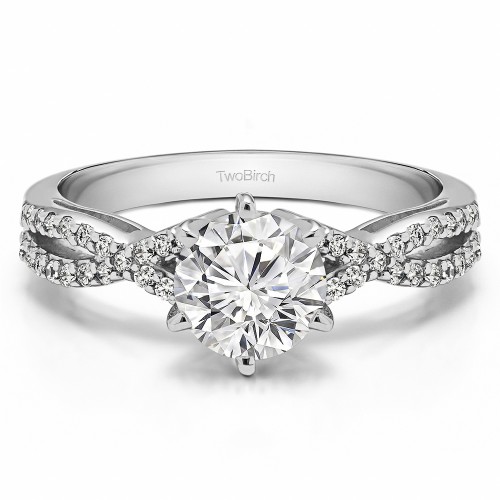 1 Ct. Round Infinity Shank Engagement Ring