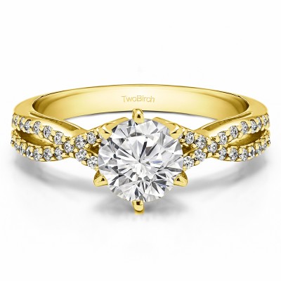 1 Ct. Round Infinity Shank Engagement Ring