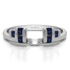 0.24 Ct. Sapphire Bar Set Six Stone Ring Wrap