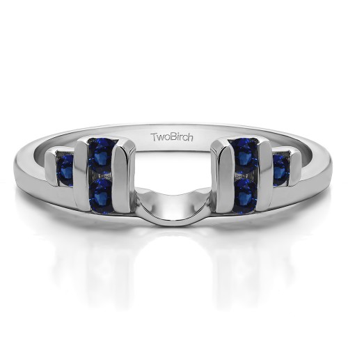 0.24 Ct. Sapphire Bar Set Six Stone Ring Wrap