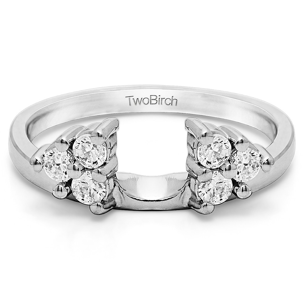 0.5 Ct. Shared Prong Set Six Stone Ring Wrap