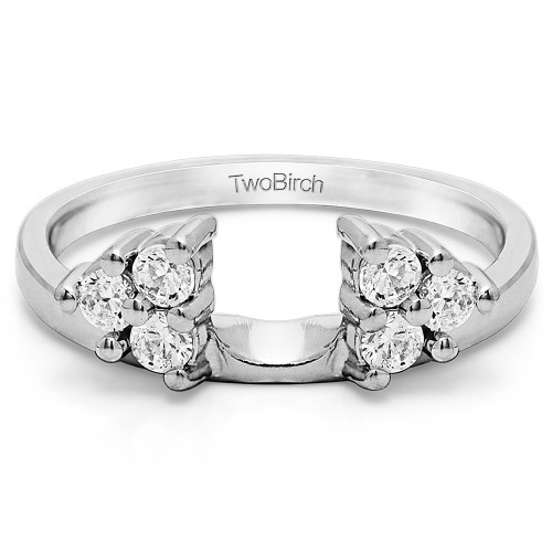 0.25 Ct. Shared Prong Set Six Stone Ring Wrap