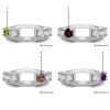 Genuine Birthstone Traditional Style Ring Wrap Enhancer(0.5 Carat)