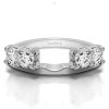 0.25 Ct. Graduated Four Stone Shared Prong Set Ring Wrap