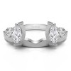 0.25 Ct. Round and Marquise Wedding Ring Wrap
