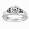 0.15 Ct. Black Six Stone Prong Set Cluster Ring Wrap Enhancer