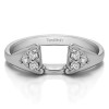 0.15 Ct. Six Stone Prong Set Cluster Ring Wrap Enhancer