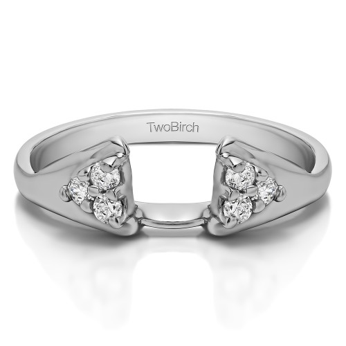 0.15 Ct. Six Stone Prong Set Cluster Ring Wrap Enhancer