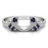 0.12 Ct. Sapphire Bypass Shared Prong Six Stone Ring Wrap