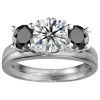 0.25 Ct. Black Two Stone Round Ring Wrap Enhancer
