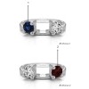Genuine Birthstone Three Stone Round Prong Set Ring Wrap Enhancer(0.5 Carat)