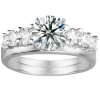 0.25 Ct. Double Shared Prong Graduated Six Stone Ring Wrap