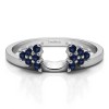 0.23 Ct. Sapphire Triangular Cluster Ring Wrap Enhancer