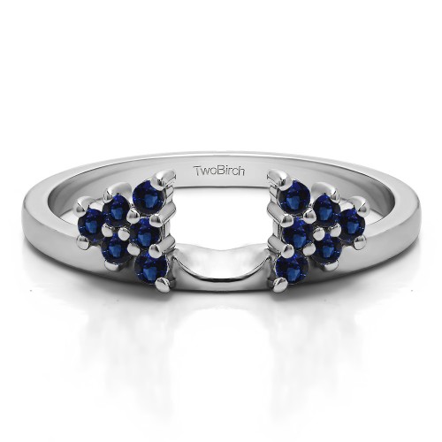0.23 Ct. Sapphire Triangular Cluster Ring Wrap Enhancer