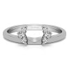 0.13 Ct. Round Half Round Halo Ring Wrap