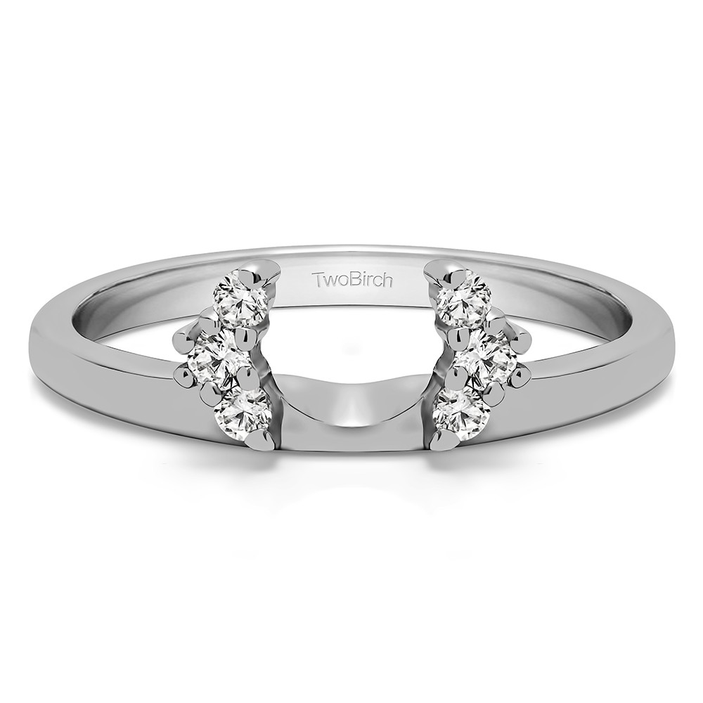 0.13 Ct. Round Half Round Halo Ring Wrap