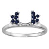 0.19 Ct. Sapphire Prong Set Star Solitaire Ring Wrap