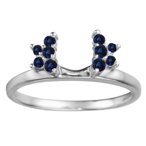 0.19 Ct. Sapphire Prong Set Star Solitaire Ring Wrap