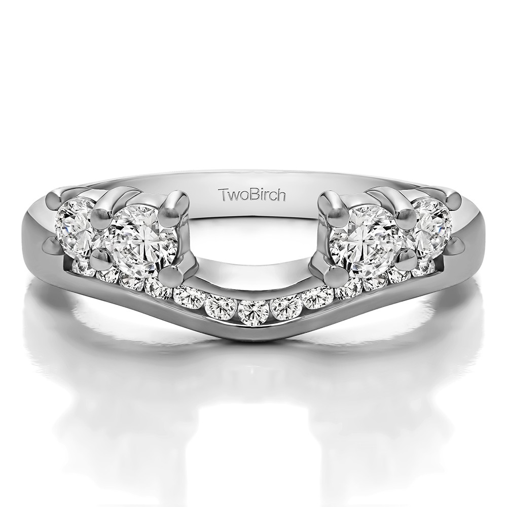 0.5 Ct. Four Stone Solitaire Anniversary Ring Wrap Enhancer