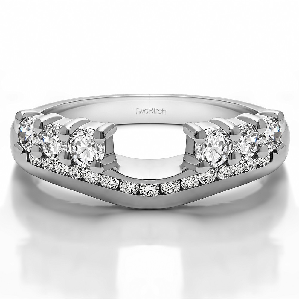 0.49 Ct. Six Stone Anniversary Ring Wrap with Channel Set Band