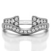 0.48 Ct. Round Channel Set Curved Anniversary Ring Wrap with Round