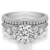 0.25 Ct. Round Cluster Contour Channel Set Anniversary Ring Wrap