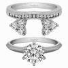 0.25 Ct. Round Cluster Contour Channel Set Anniversary Ring Wrap