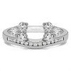 0.25 Ct. Round Cluster Contour Channel Set Anniversary Ring Wrap