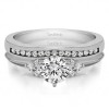 0.51 Ct. Round Cluster Contour Channel Set Anniversary Ring Wrap