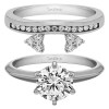 0.51 Ct. Round Cluster Contour Channel Set Anniversary Ring Wrap