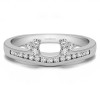 0.51 Ct. Round Cluster Contour Channel Set Anniversary Ring Wrap