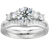 0.49 Ct. Shared Prong Contour Four Stone Anniversary Ring Wrap