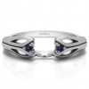 0.04 Ct. Sapphire Leaf Cut Out Ring Wrap