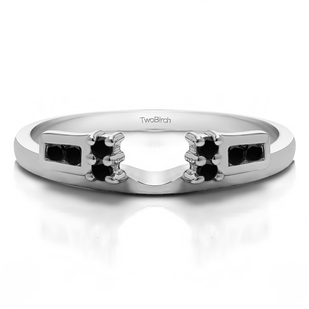 0.12 Ct. Black Prong and Channel Ring Wrap Enhancer