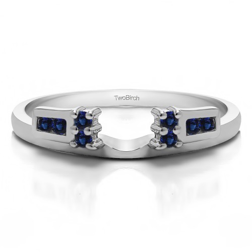 0.12 Ct. Sapphire Prong and Channel Ring Wrap Enhancer