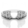0.32 Ct. Double Row Channel and Prong Set Ring Wrap Enhancer