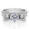 0.25 Ct. Graduated Four Stone Round Wedding Ring Wrap