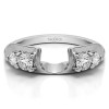 0.25 Ct. Graduated Four Stone Round Wedding Ring Wrap