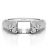 0.24 Ct. Cluster Prong Wedding ring wrap