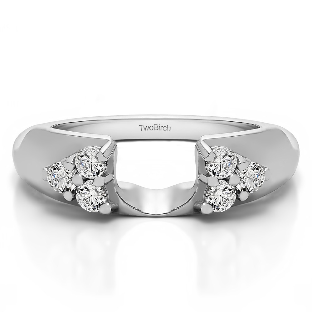 0.24 Ct. Cluster Prong Wedding ring wrap