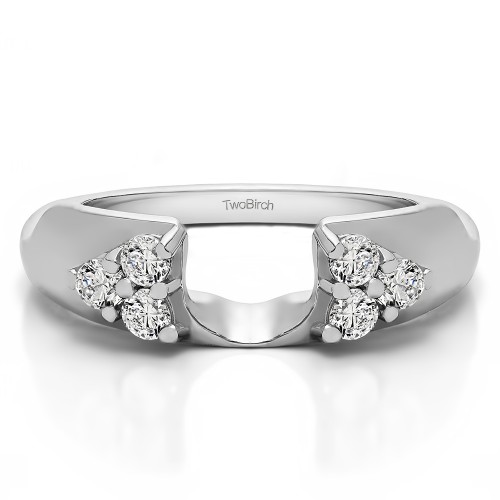 0.24 Ct. Cluster Prong Wedding ring wrap