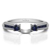 0.26 Ct. Sapphire Channel and Prong Round Stone Ring Wrap Enhancer