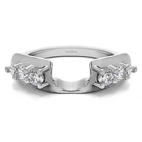 0.25 Ct. Six Stone Shared Prong Graduated Ring Enhancer