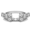 0.34 Ct. Prong Cluster and Channel Set Ring Wrap Enhancer