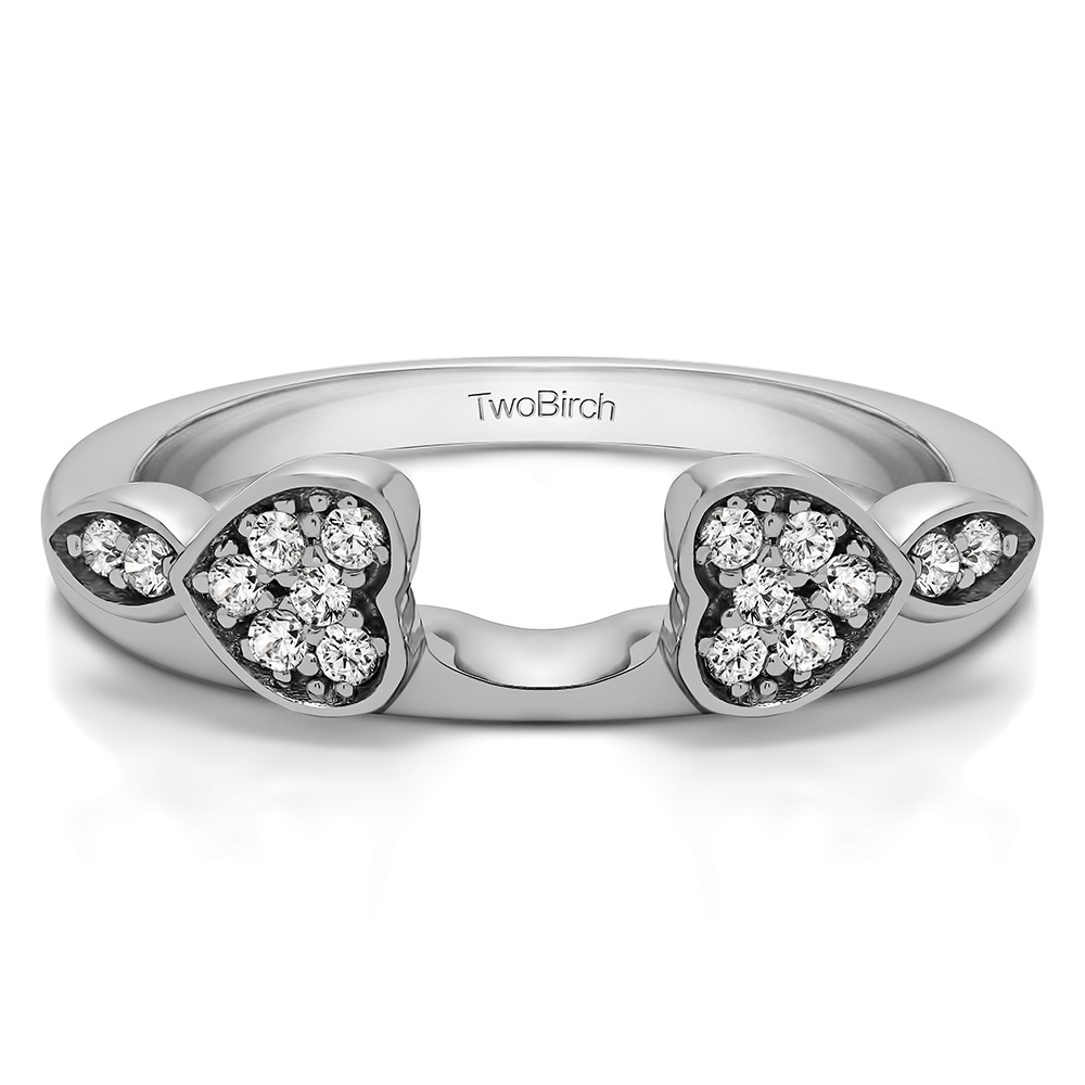 0.16 Ct. Heart Shaped Anniversary Ring Wrap