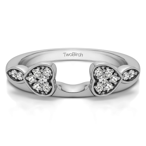 0.16 Ct. Heart Shaped Anniversary Ring Wrap