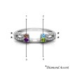 Genuine Birthstone Delicate Bow Style Ring Wrap(0.2 Carat)