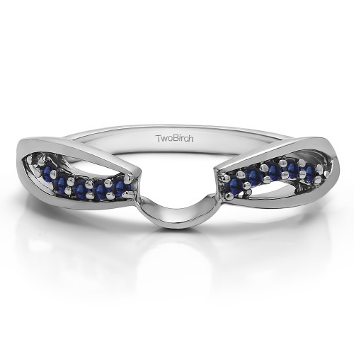 0.1 Ct. Sapphire Swirl Cut Out ring wrap