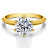 1 Carat Round Six Prong Traditional Style Solitaire Engagement Ring